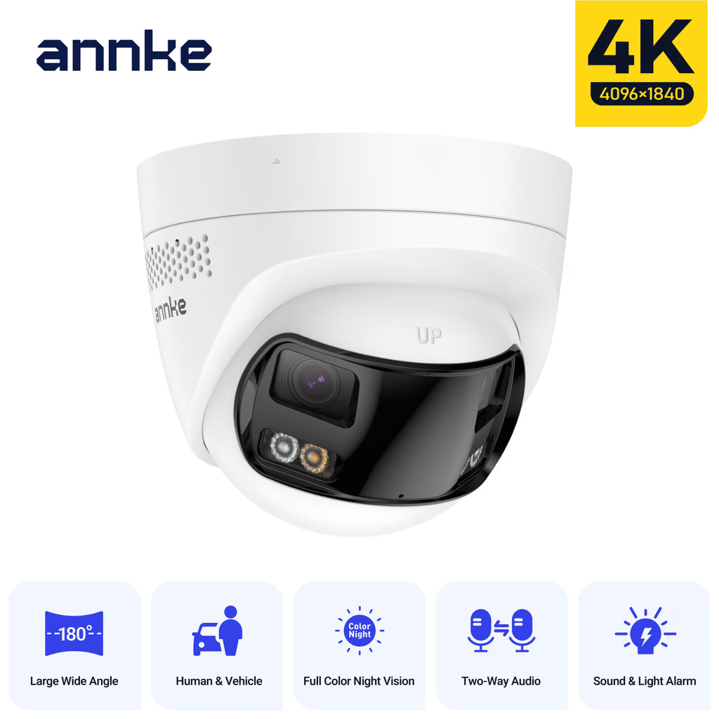 Panorámica 4K 180° IP POE doble lente. FCD800 - 8MP UHD