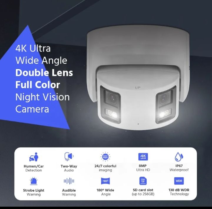 Cámara IP ANNKE 8MP 4K Panorámica 180° POE · IA Inteligente · Visión Nocturna Color
