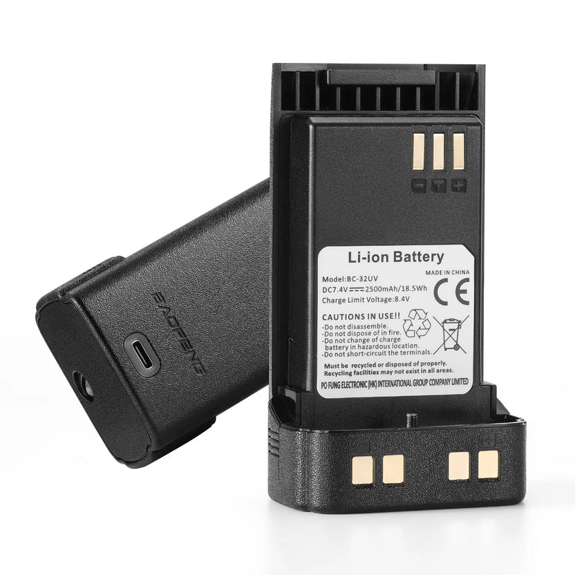 Bateria 2500mAh para DM-32UV & UV-32 con USB-C Port