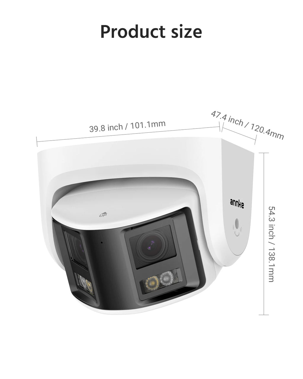 ANNKE I91DX 4K 8MP AI Dual Lens Panoramic FOV 180