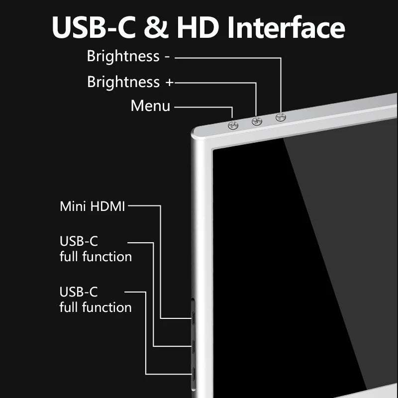 Extension De Pantalla Para Laptop  Monitor Portatil De 14 Pulgadas Con Resolution Full HD Y Conectividad USB C