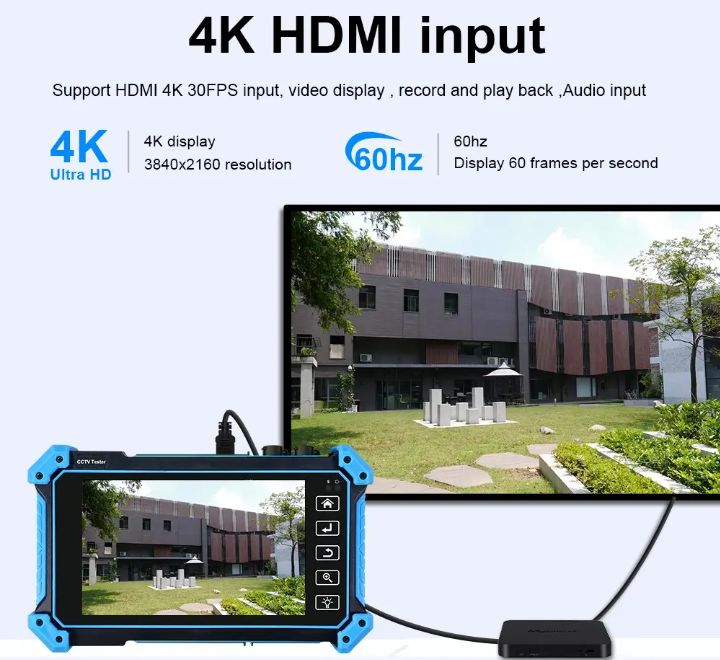Tester IP CCTV 8K – Pantalla Táctil 5.4"