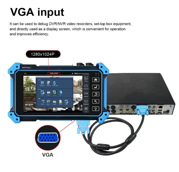 Tester IP CCTV 8K – Pantalla Táctil 5.4"