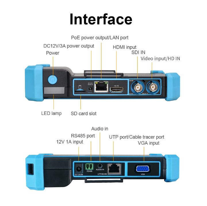 Tester IP CCTV 8K – Pantalla Táctil 5.4"