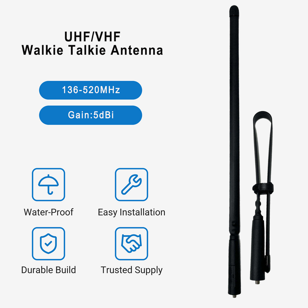 Antena Táctica Plegable, Doble Banda, SMA.