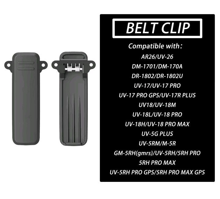 Clip de Cinturón Original BAOFENG Compatible con Múltiples Modelos.